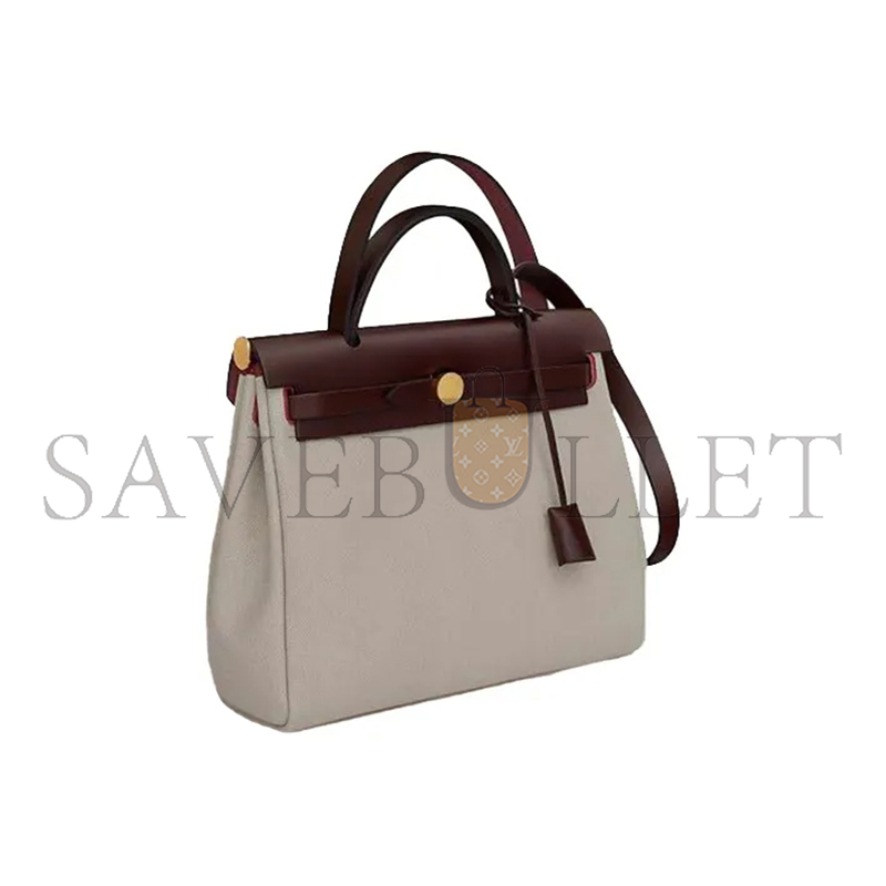 HERMES HERBAG ZIP 31 BAG GOLD HARDWARE H078971CCAW (31*25.5*10cm)